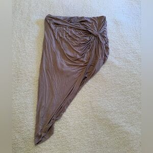 Charlotte Russe Brown Asymmetrical Wrap Skirt L